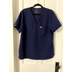 FIGS Catarina One Pocket Scrub Top Women's XL Navy Blue Medical Uniform